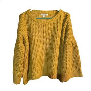 She and Sky Mustard Sweater sz M